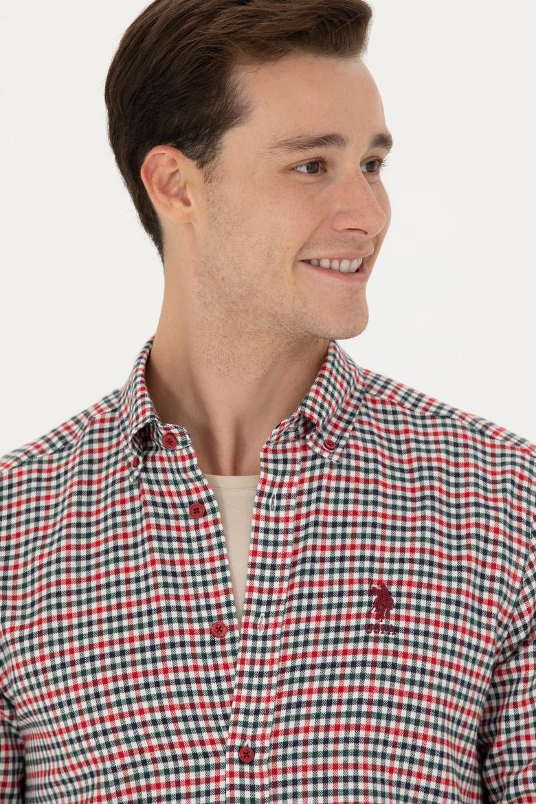 Erkek Kırmızı Uzun Kollu Gömlek - 50272695006