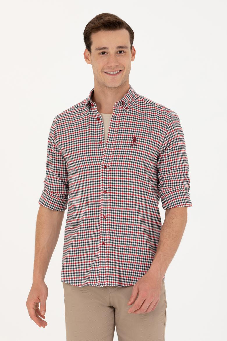 Erkek Kırmızı Uzun Kollu Gömlek - 50272695006