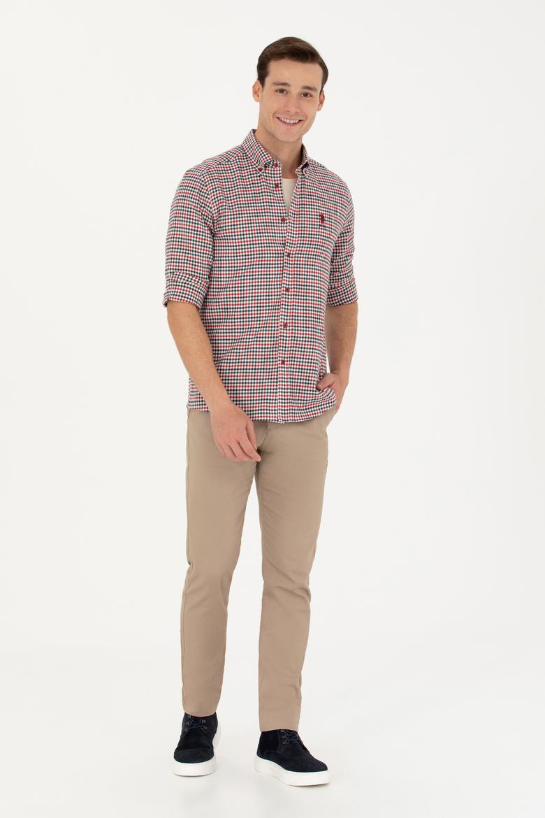 Erkek Kırmızı Uzun Kollu Gömlek - 50272695006