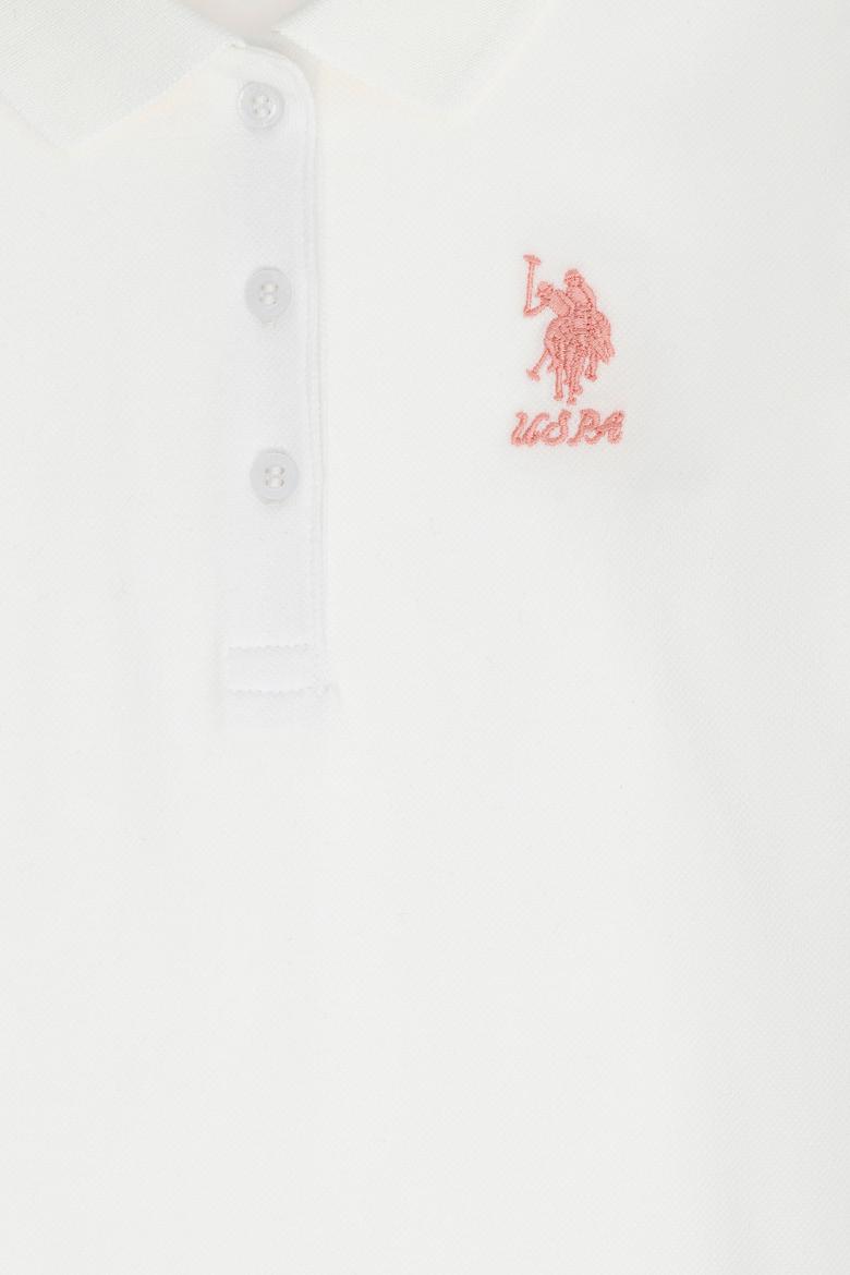 Kız Çocuk Ekru Polo Yaka Basic Sweatshirt - 50276782009