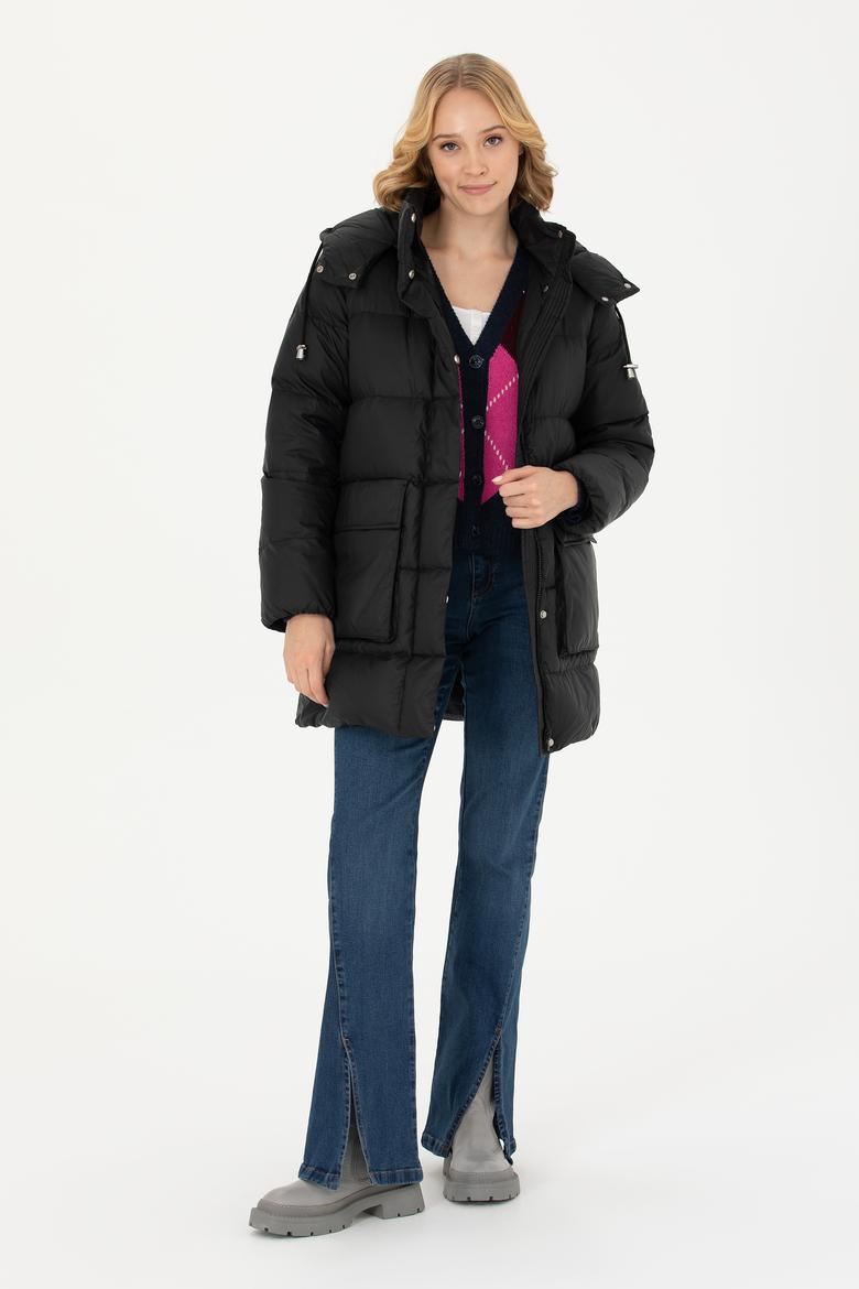 Kadın Siyah Kaban - 50272048004