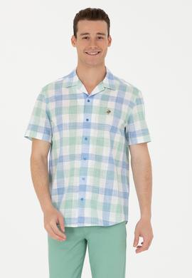 Erkek Saks Kısa Kollu Gömlek - 50267572025