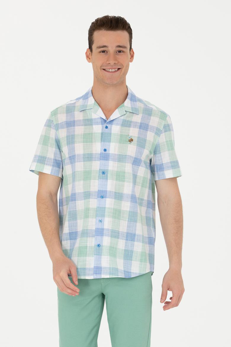 Erkek Saks Kısa Kollu Gömlek - 50267572025