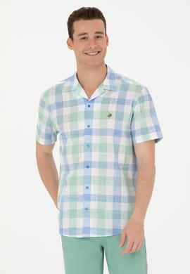 Erkek Saks Kısa Kollu Gömlek - 50267572025