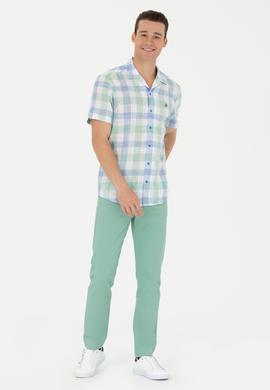 Erkek Saks Kısa Kollu Gömlek - 50267572025