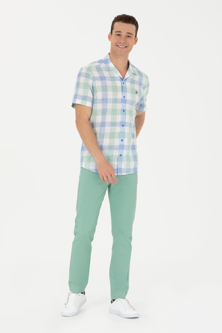 Erkek Saks Kısa Kollu Gömlek - 50267572025