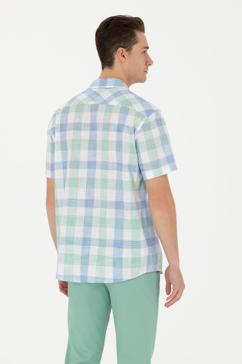 Erkek Saks Kısa Kollu Gömlek - 50267572025