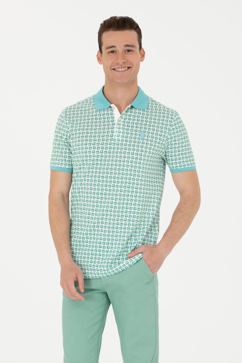 Erkek Mint Polo Yaka Tişört