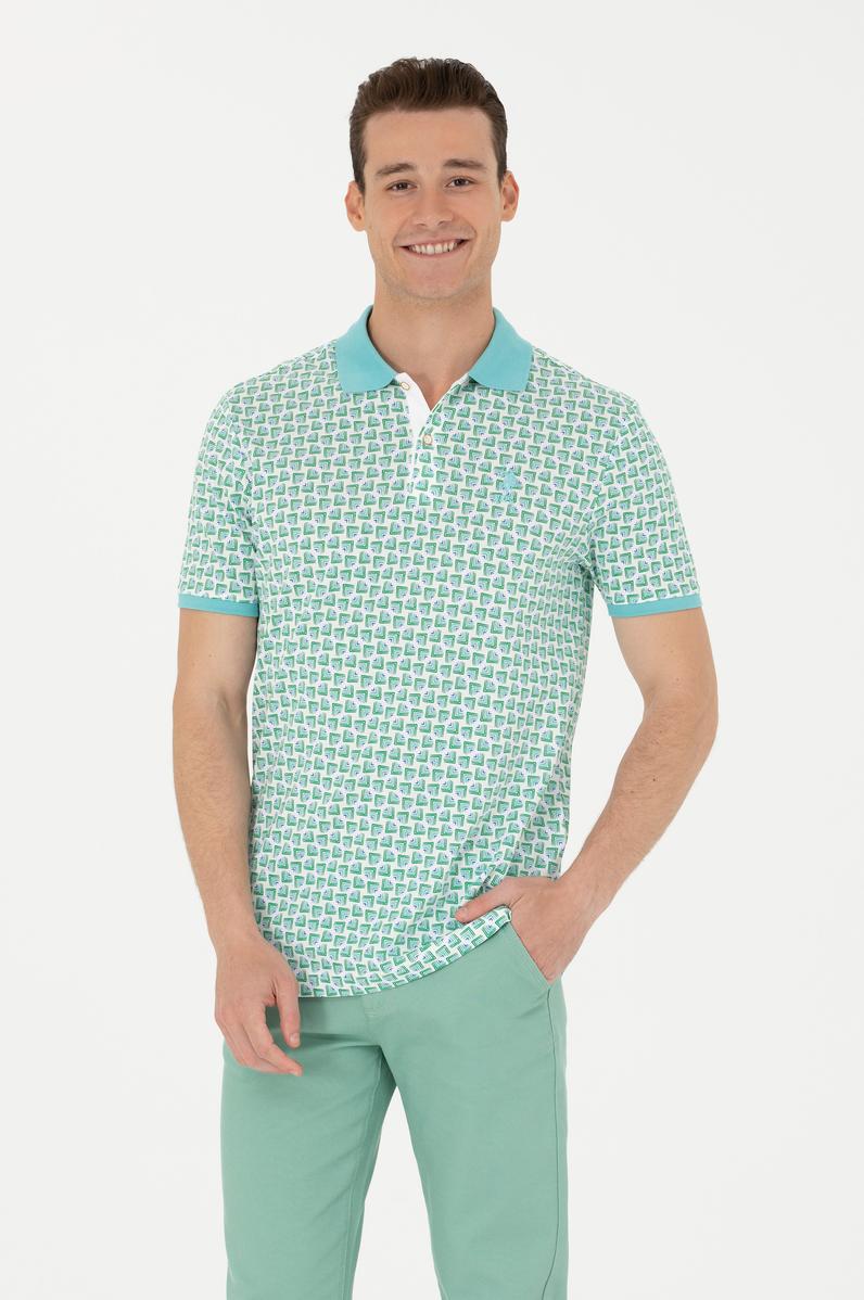 Erkek Mint Polo Yaka Tişört