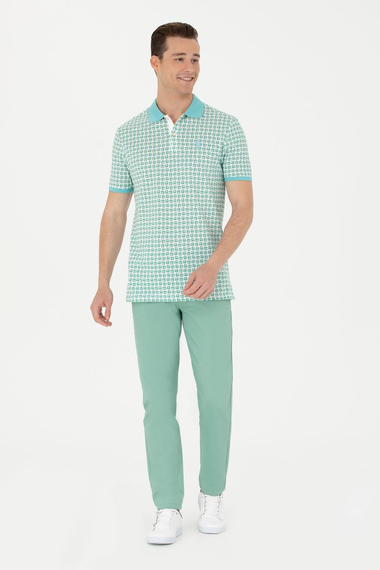 Erkek Mint Polo Yaka Tişört - 50263526034