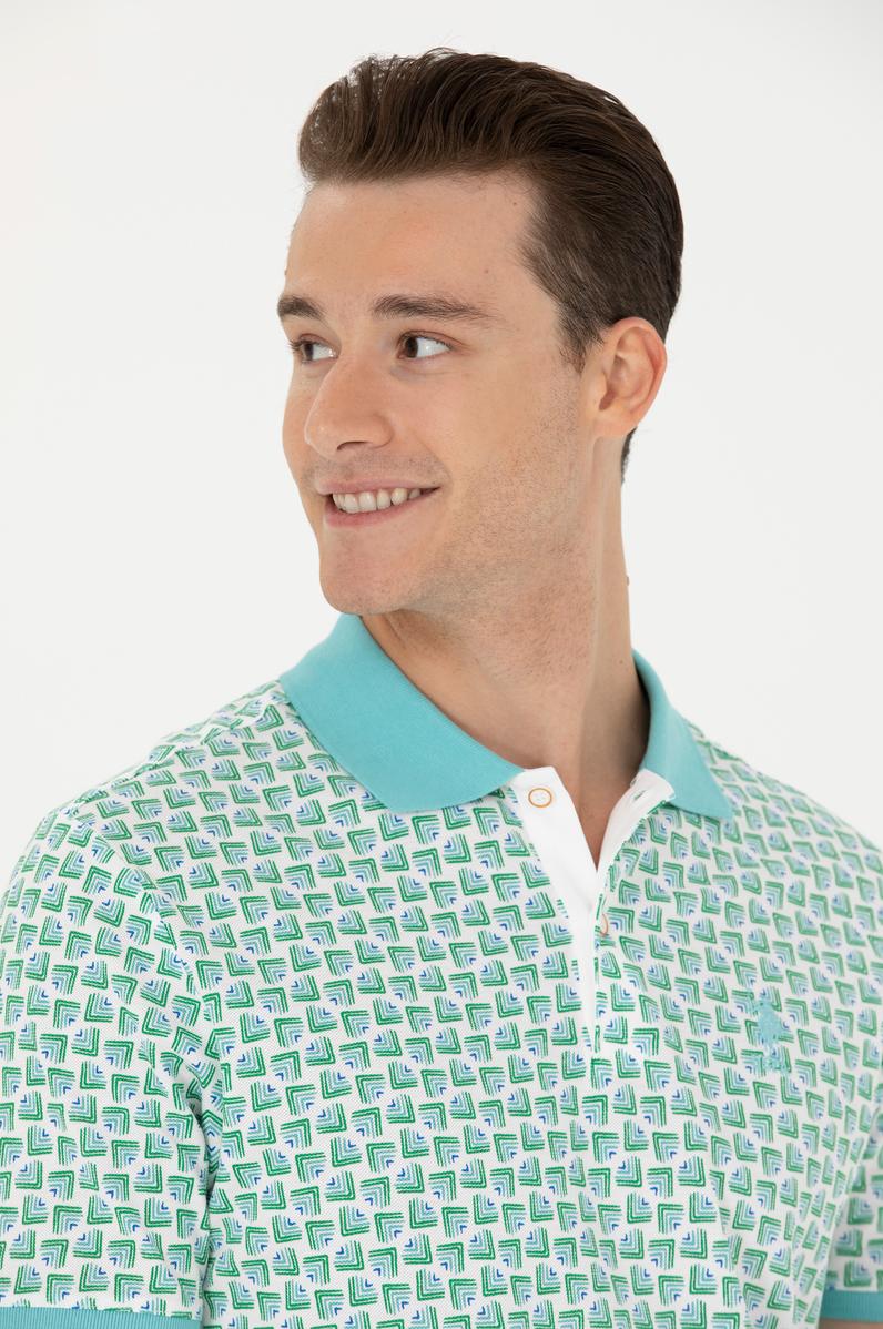 Erkek Mint Polo Yaka Tişört