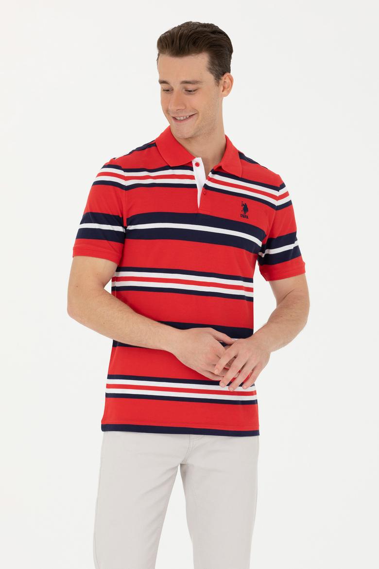 Erkek Kırmızı Polo Yaka Tişört - 50263219013