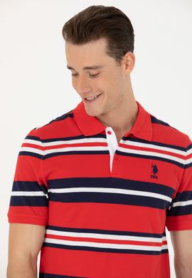 Erkek Kırmızı Polo Yaka Tişört - 50263219013