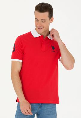 Erkek Kırmızı Polo Yaka Tişört - 50263444025