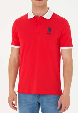 Erkek Kırmızı Polo Yaka Tişört - 50263444025