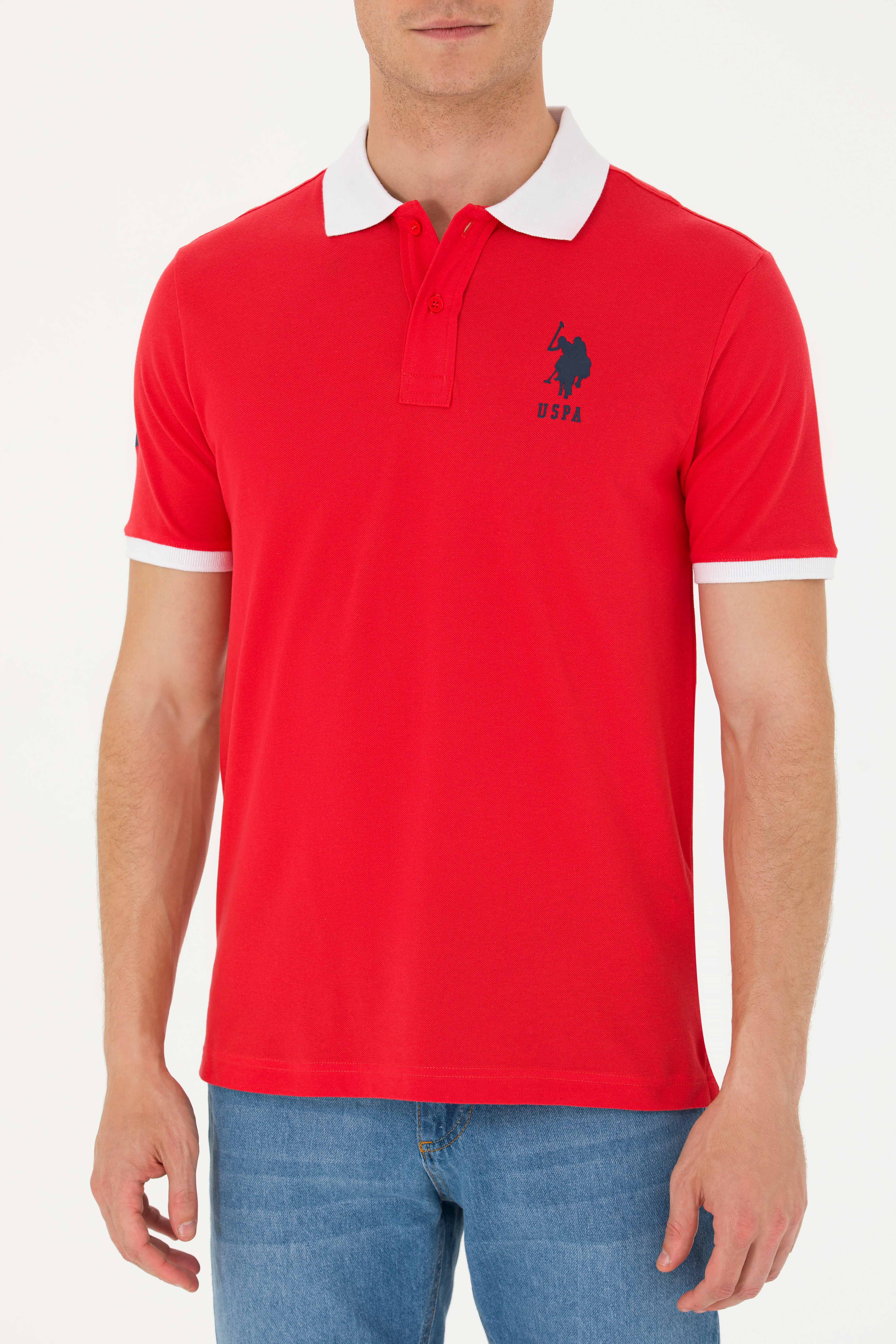 Erkek Kırmızı Polo Yaka Tişört - Image 6