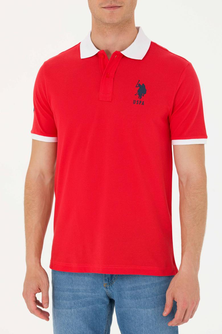 Erkek Kırmızı Polo Yaka Tişört - 50263444025