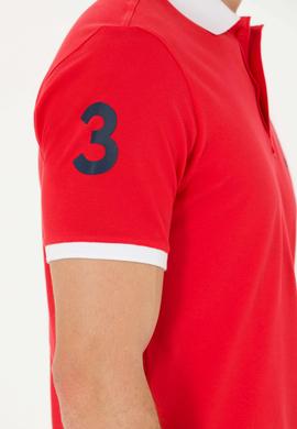 Erkek Kırmızı Polo Yaka Tişört - 50263444025