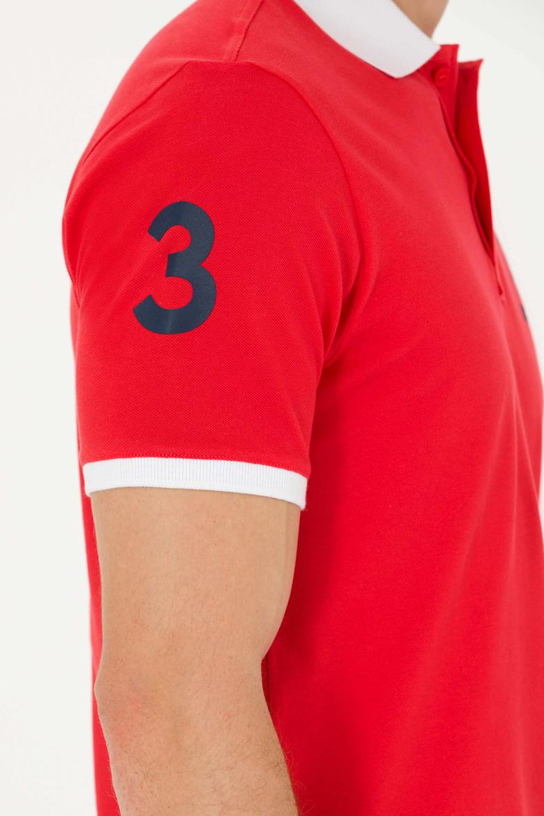 Erkek Kırmızı Polo Yaka Tişört - 50263444025