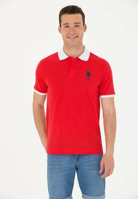 Erkek Kırmızı Polo Yaka Tişört - 50263444025