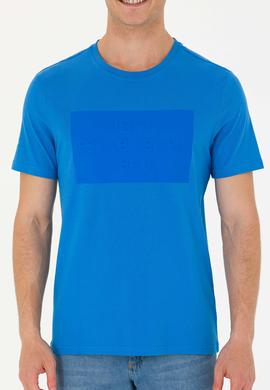 Erkek Saks Bisiklet Yaka Tişört - 50263564033