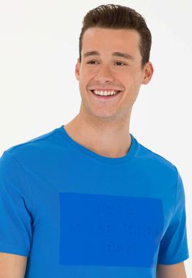 Erkek Saks Bisiklet Yaka Tişört - 50263564033