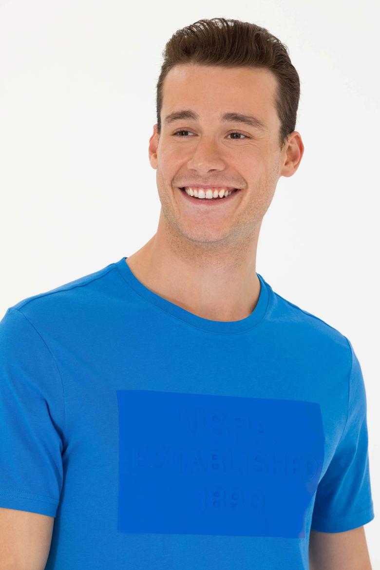 Erkek Saks Bisiklet Yaka Tişört - 50263564033