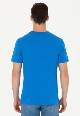 Erkek Saks Bisiklet Yaka Tişört - 50263564033