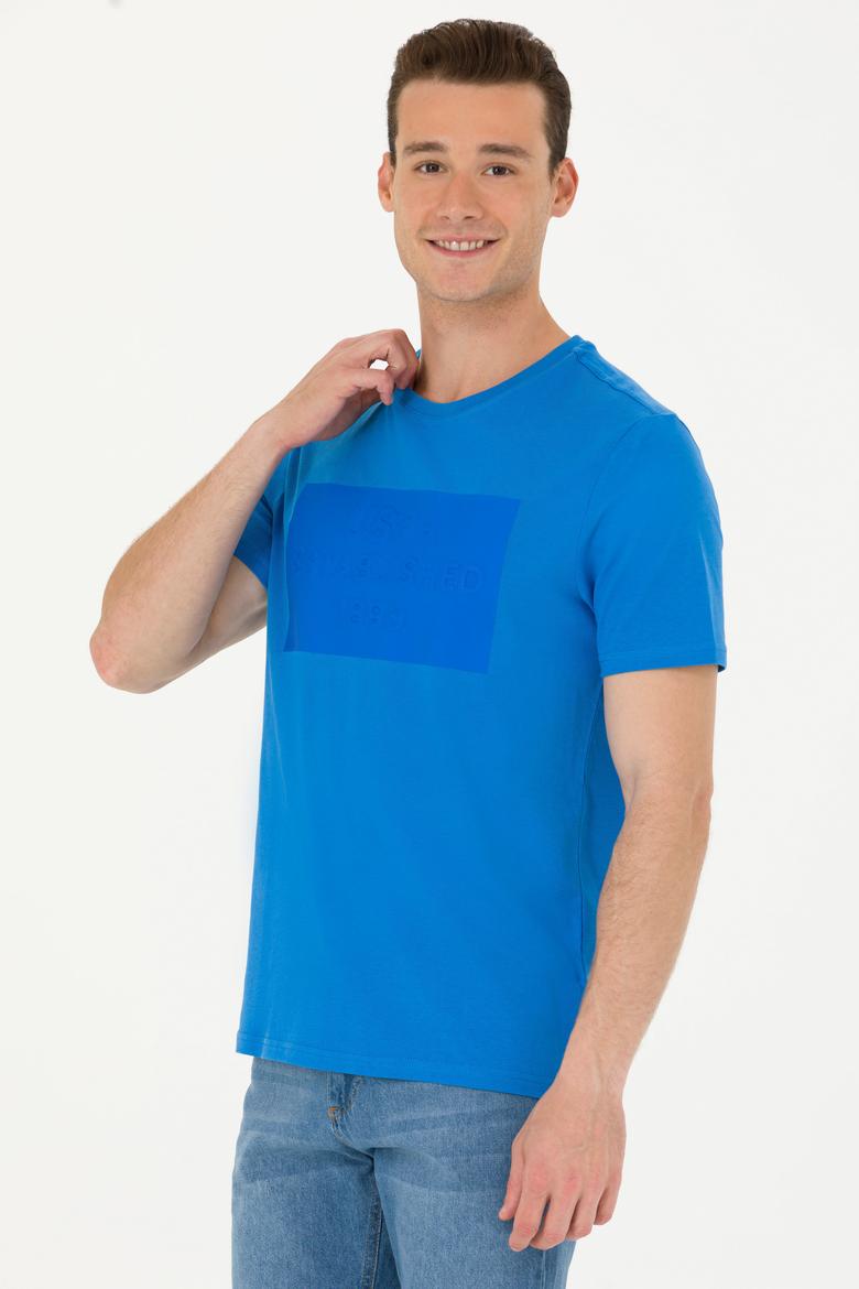 Erkek Saks Bisiklet Yaka Tişört - 50263564033