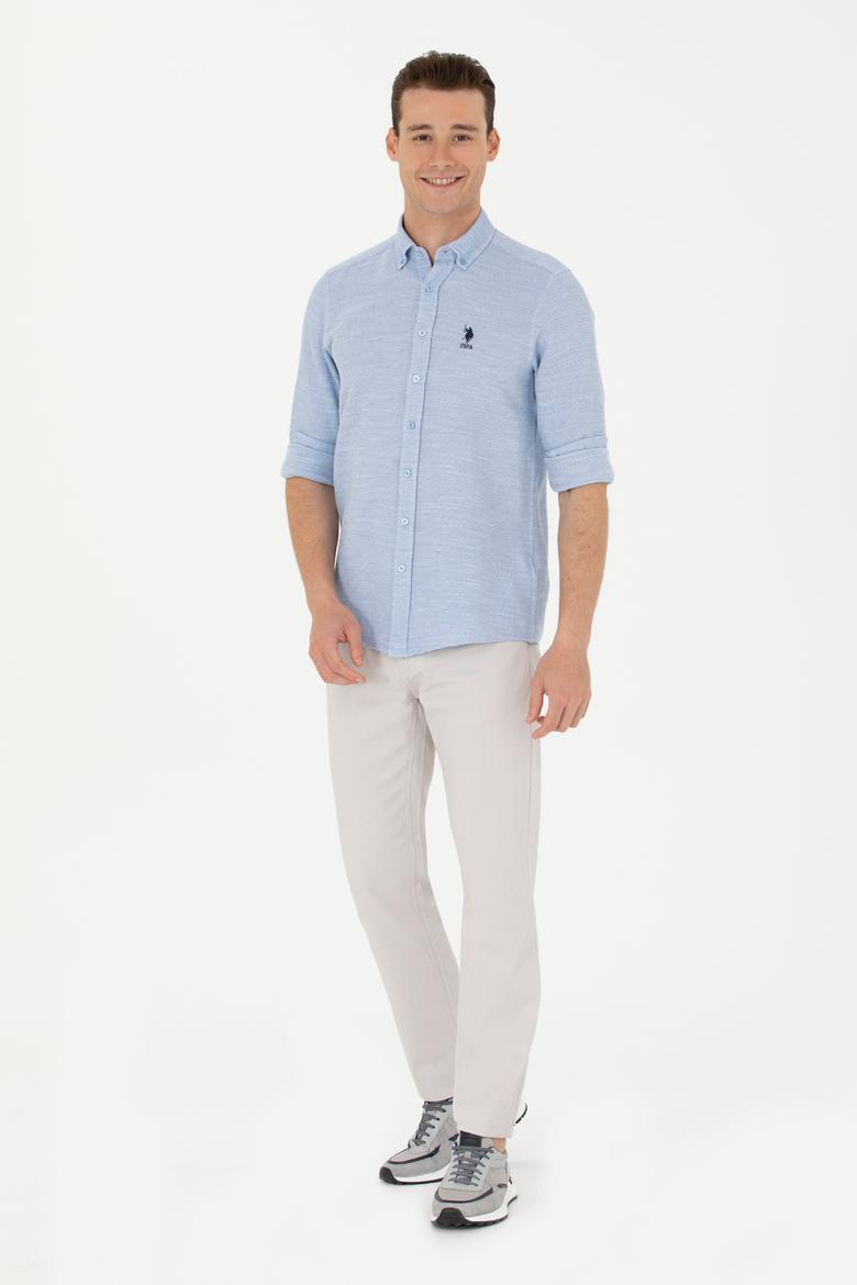 Erkek Mavi Uzun Kollu Gömlek - 50263524020