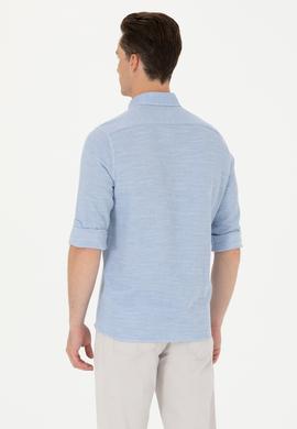 Erkek Mavi Uzun Kollu Gömlek - 50263524020