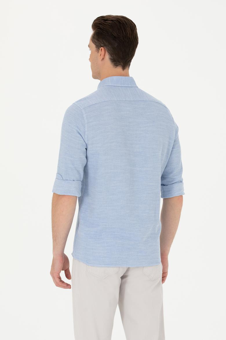 Erkek Mavi Uzun Kollu Gömlek - 50263524020