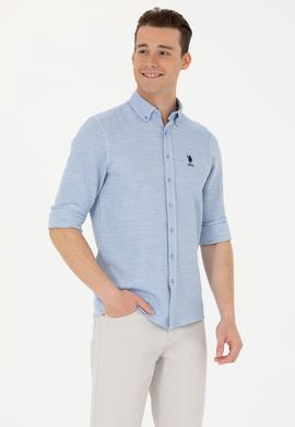 Erkek Mavi Uzun Kollu Gömlek - 50263524020