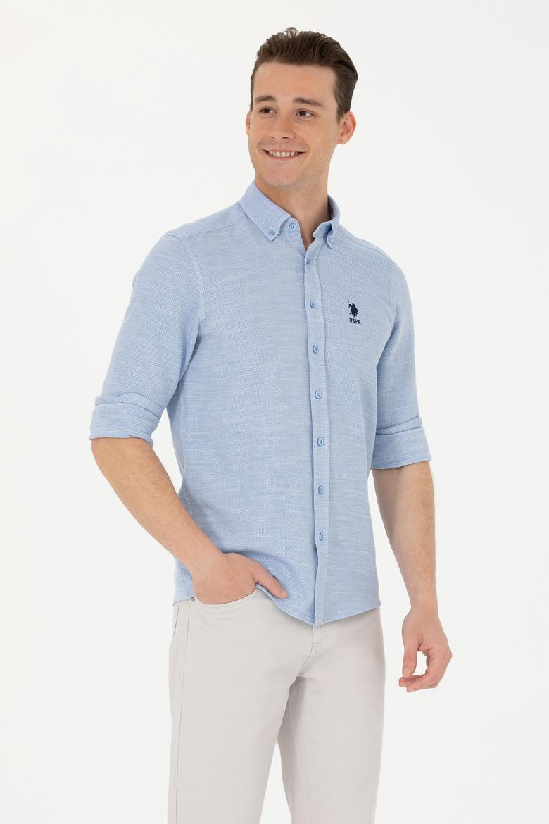 Erkek Mavi Uzun Kollu Gömlek - 50263524020