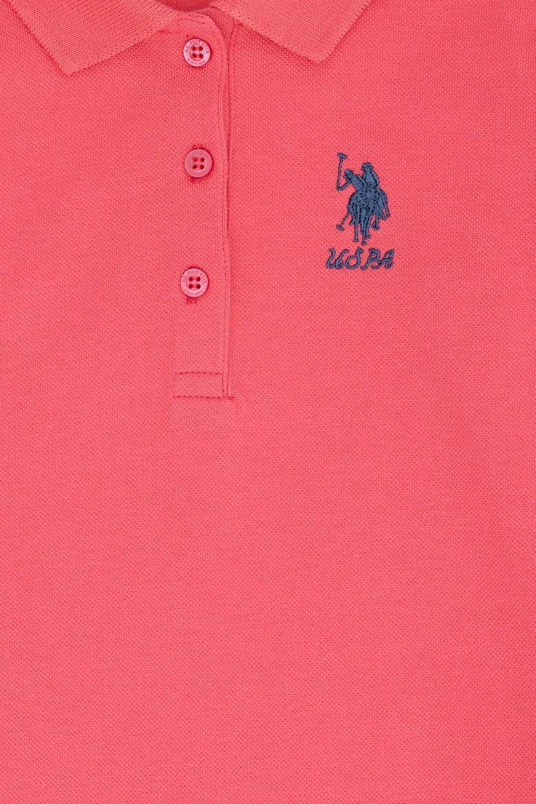 Kız Çocuk Pembe Polo Yaka Basic Sweatshirt - 50276782021