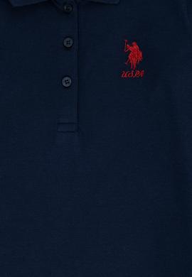 Kız Çocuk Lacivert Polo Yaka Basic Sweatshirt - 50276782032