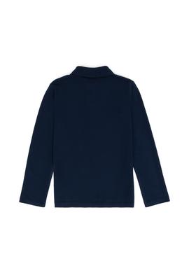 Kız Çocuk Lacivert Polo Yaka Basic Sweatshirt - 50276782032