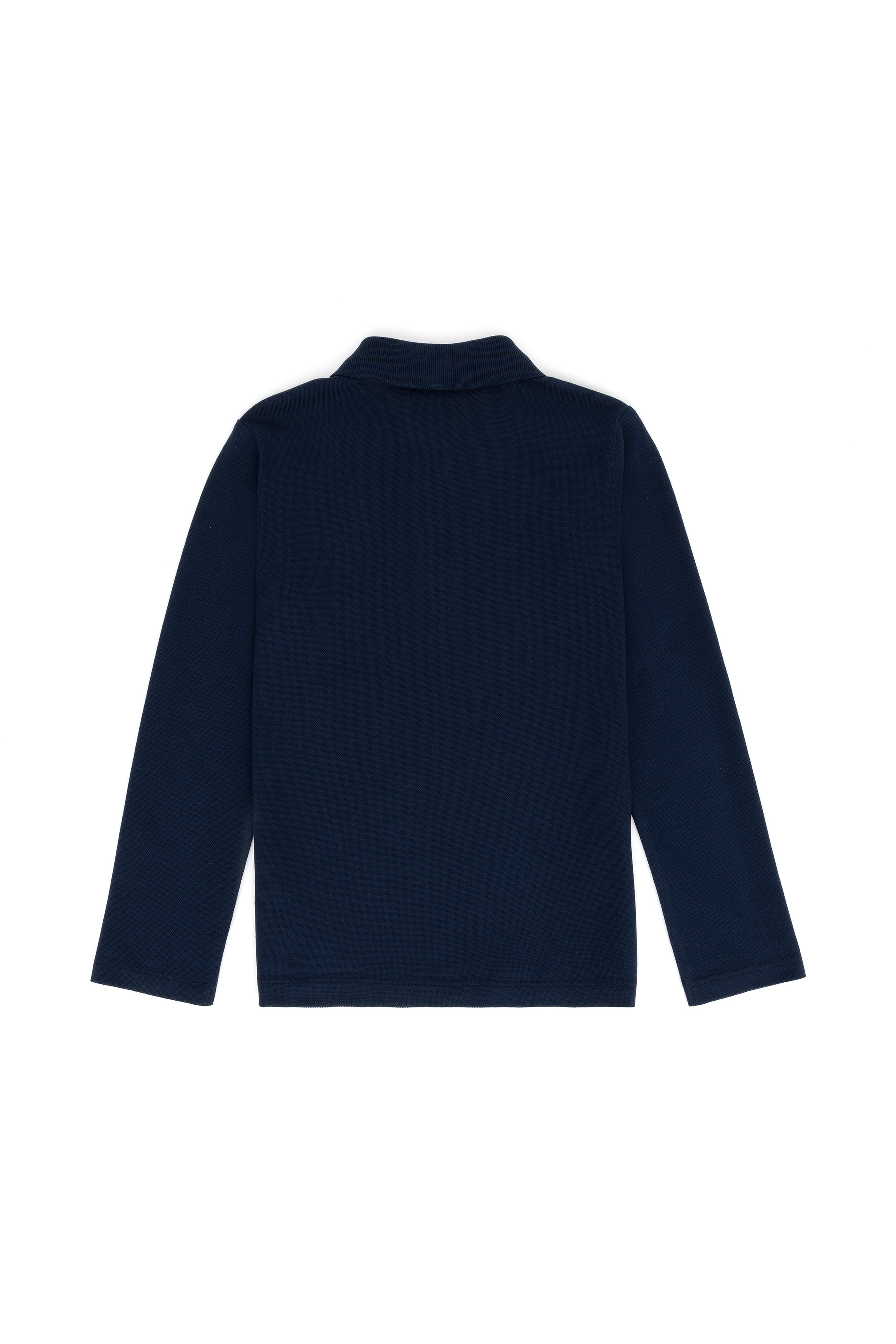 Kız Çocuk Lacivert Polo Yaka Basic Sweatshirt