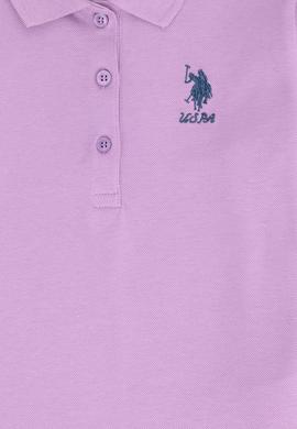 Kız Çocuk Lila Polo Yaka Basic Sweatshirt - 50276782041