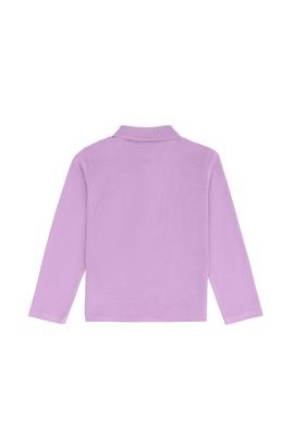 Kız Çocuk Lila Polo Yaka Basic Sweatshirt - 50276782041