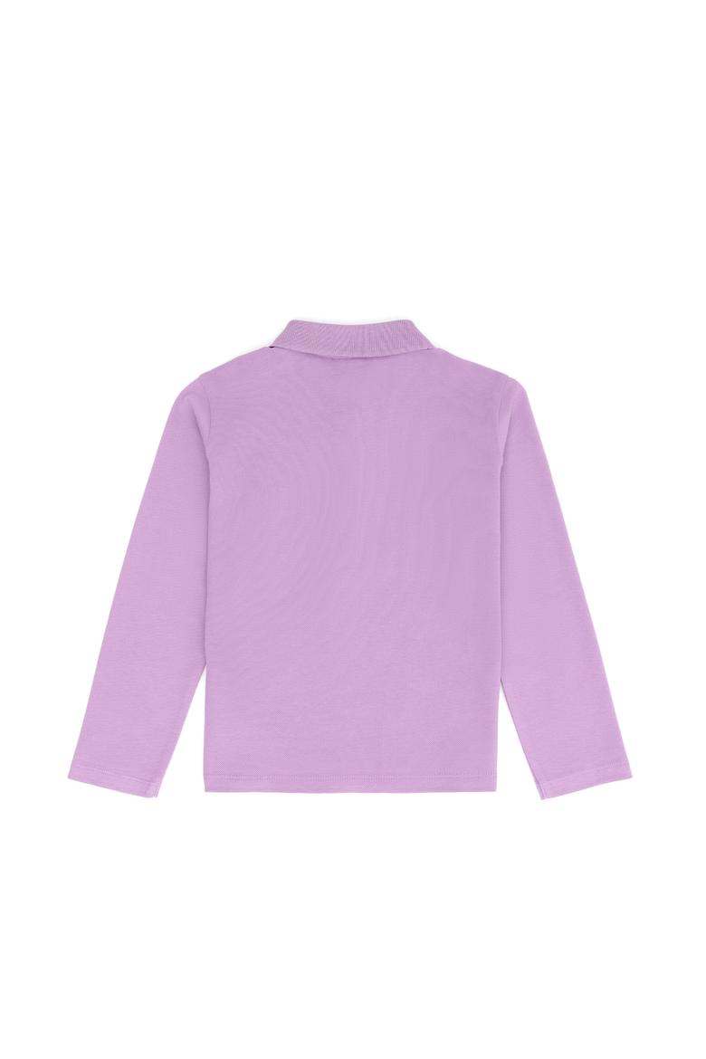 Kız Çocuk Lila Polo Yaka Basic Sweatshirt - 50276782041