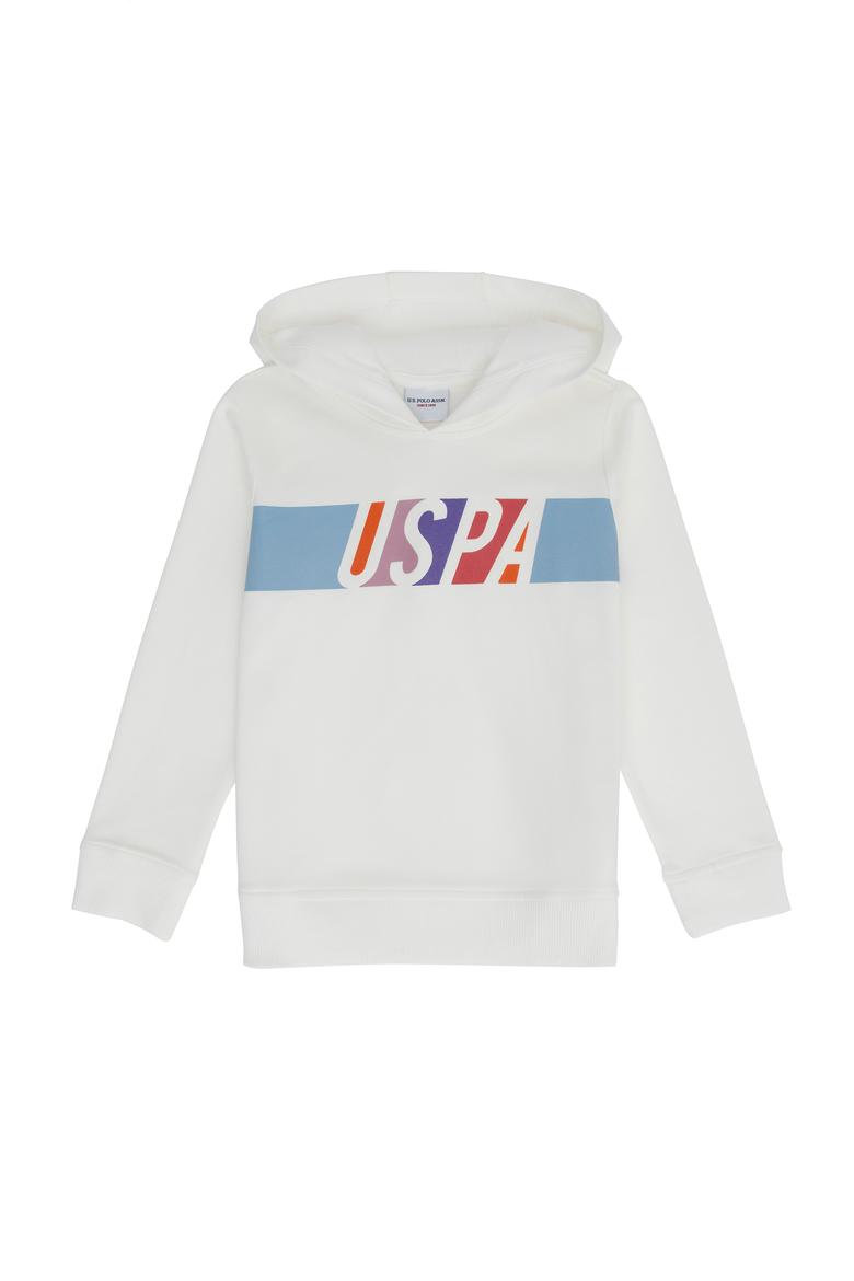 Çocuk Ekru Kapüşonlu Sweatshirt - 50276898003