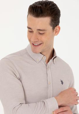 Erkek Kum Uzun Kollu Gömlek - 50279420001