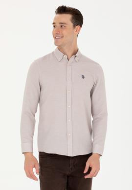 Erkek Kum Uzun Kollu Gömlek - 50279420001