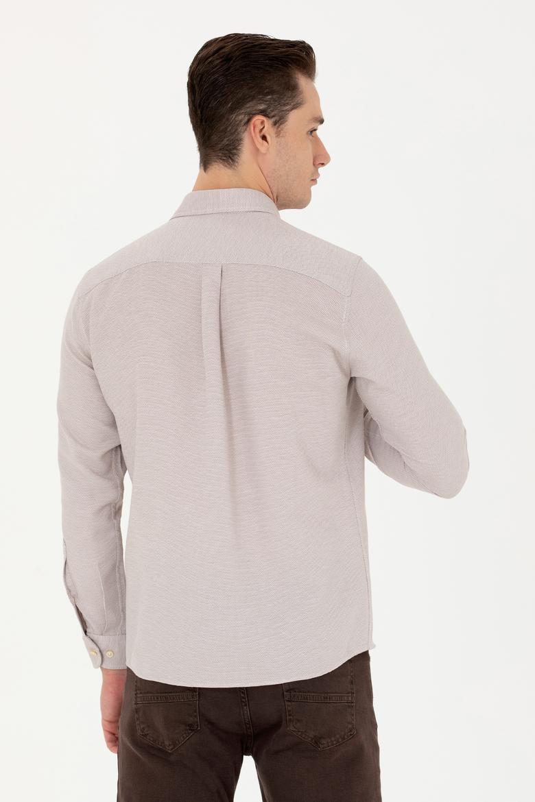 Erkek Kum Uzun Kollu Gömlek - 50279420001