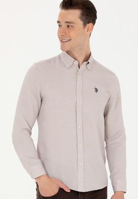 Erkek Kum Uzun Kollu Gömlek - 50279420001