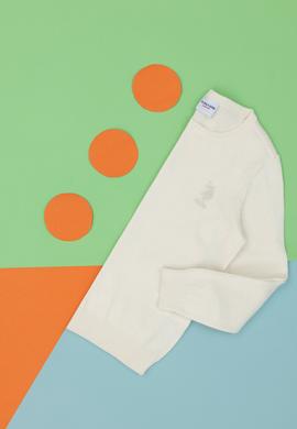 Kız Çocuk Krem Basic Kazak - 50269399026