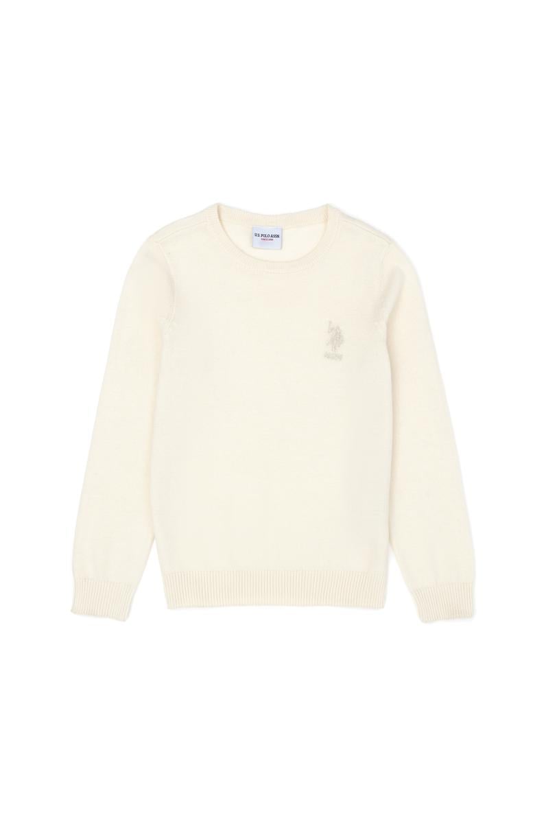 Kız Çocuk Krem Basic Kazak