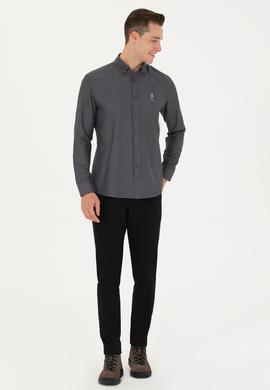 Erkek Antrasit Uzun Kollu Basic Gömlek - 50271274037