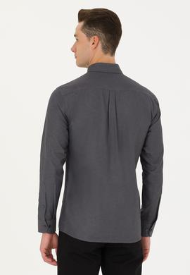 Erkek Antrasit Uzun Kollu Basic Gömlek - 50271274037